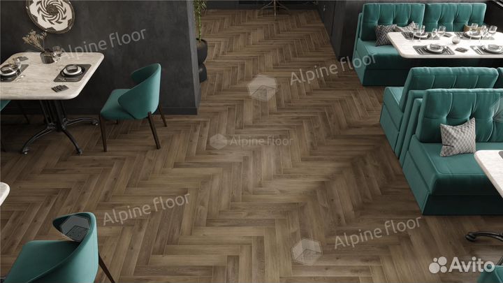 Ламинат Alpine Floor Herringbone 8 Дуб Анжу LF102