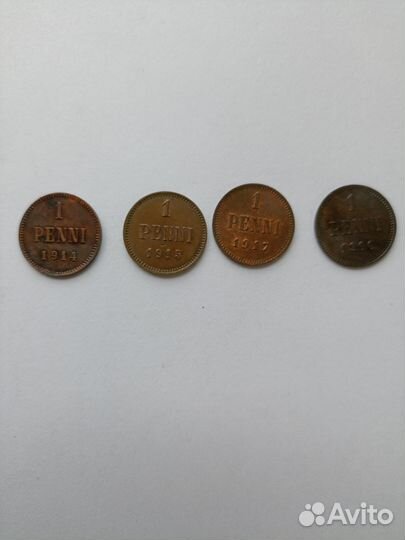 Русская-финляндия 1 пенни Хорошие (отличные)