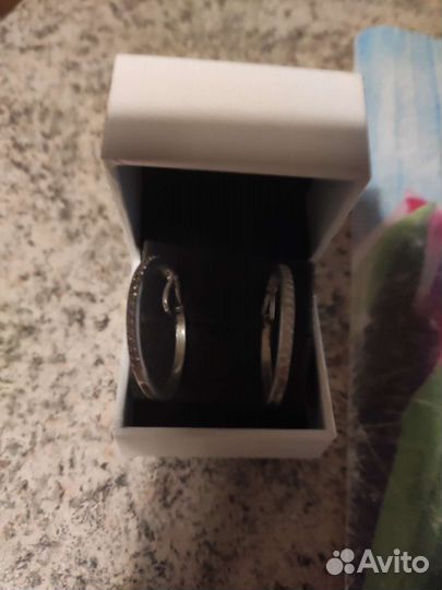 Swarovski серьги кольца