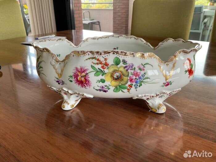 Антикварная Фарфоровая Ваза Чаша для Фруктов