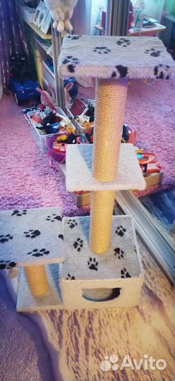 Когтеточка домик для кошки бу