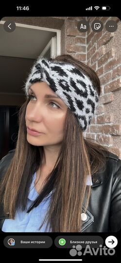 Повязка на голову вязаная