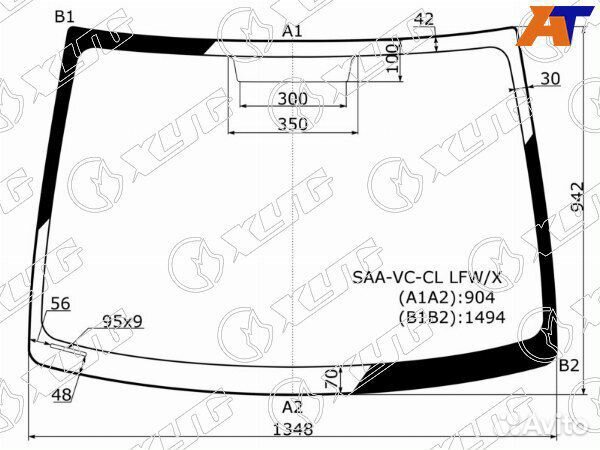 Стекло лобовое honda FIT