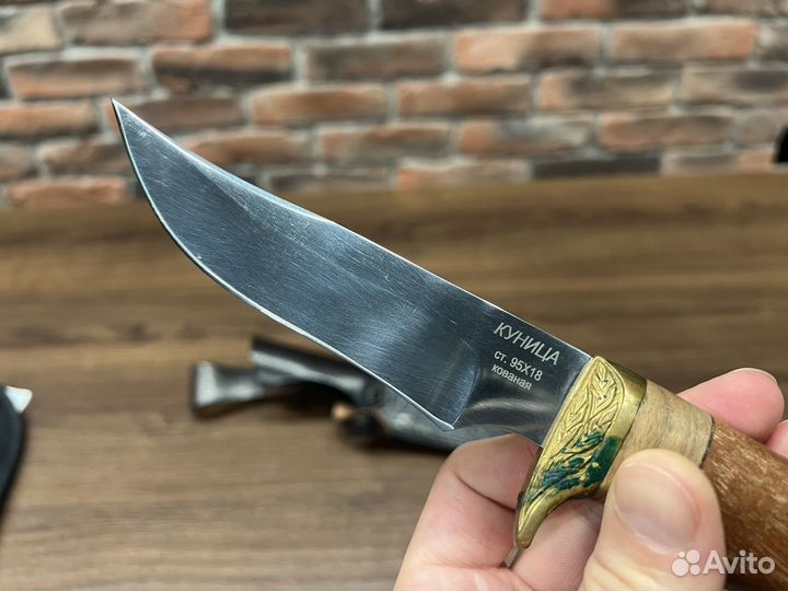 Нож Куница, кованная сталь 95х18