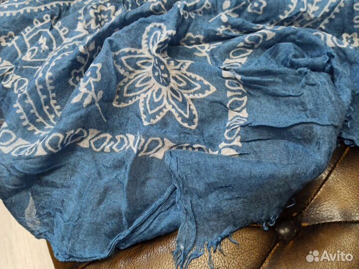 Платок индиго etro хлопок италия