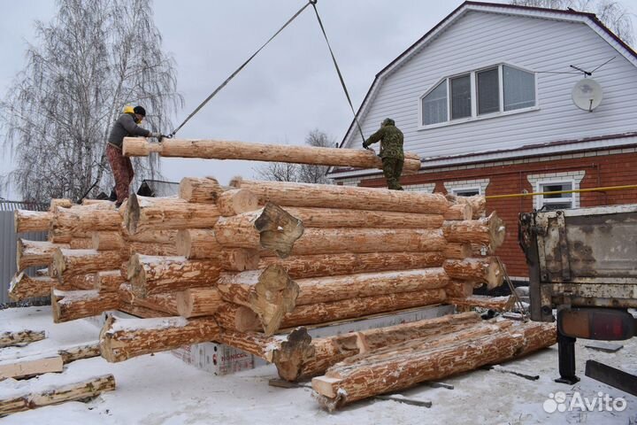 Сруб в диком стиле 6х6
