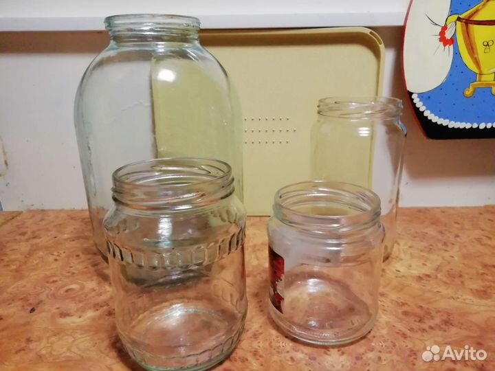 Банки, разные. 3 литра, 1 литр, 0.5 литра