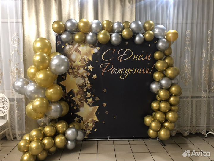 Банер с днем рождения и каркас 2*2