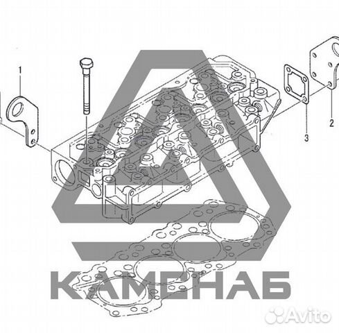 Гбц Mitsubishi S4Q2 32C01-11041 в сборе с втулками