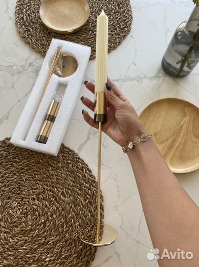 Подсвечник металл набор 3 штуки