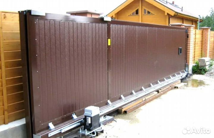 Ворота откатные металлические прочные