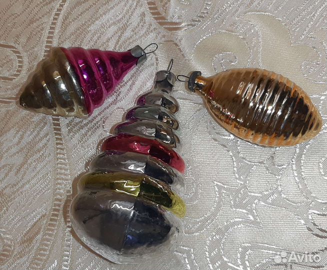 Игрушки елочные и дед Мороз, новогодние СССР