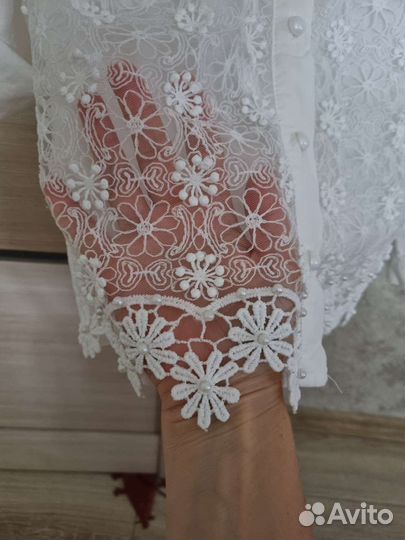 Рубашка молочного цвета