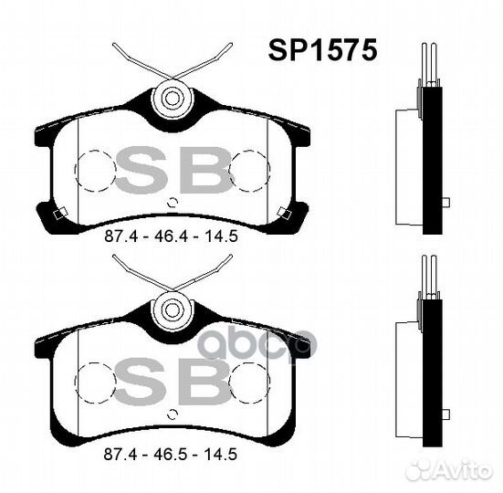 Колодки тормозные дисковые Toyota Corolla 1.4i