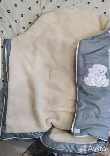 Меховой конверт из овчины в коляску или санки