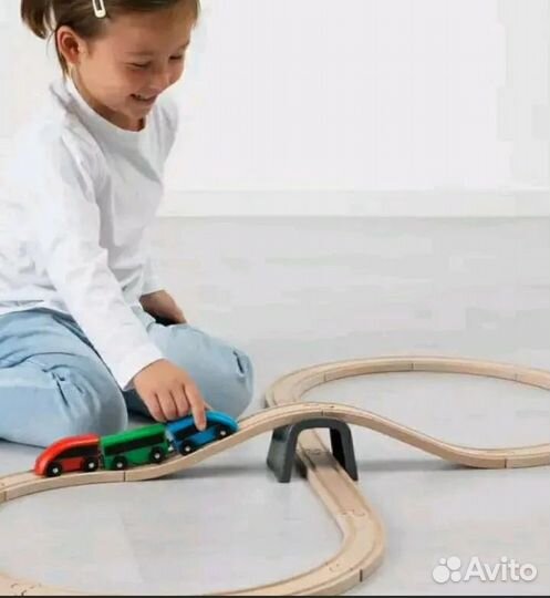 Железная дорога(дерево) +2 состава икеа