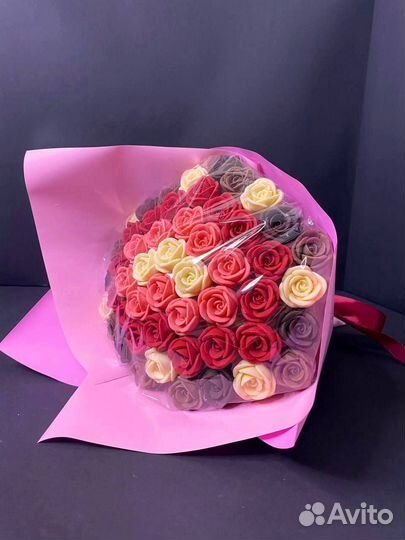 Шоколадные Розы - 51 шт в Букете