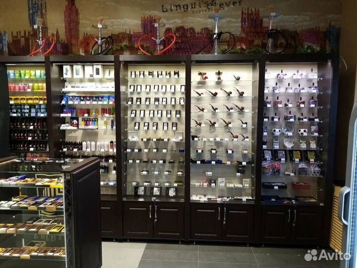 Витрины для вейпов табака кальянов