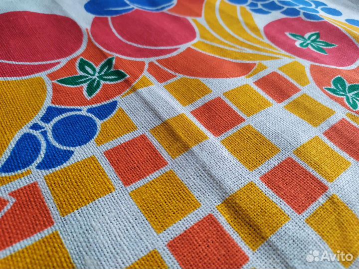 Скатерть лен, новая, СССР, винтаж