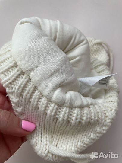 Комплект шапка манишка для девочки 44 46