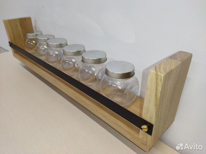 Полка под специи на кухню лофт 600мм