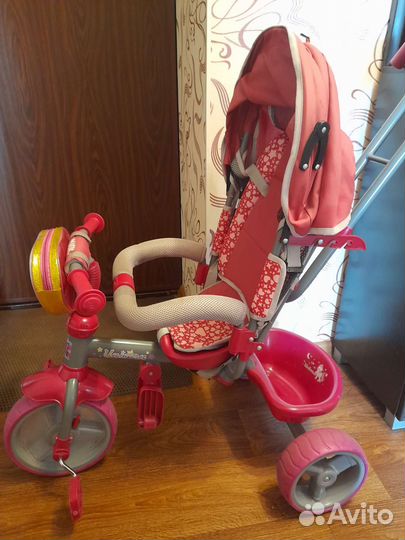 Детский трёхколёсный велосипед с ручкой