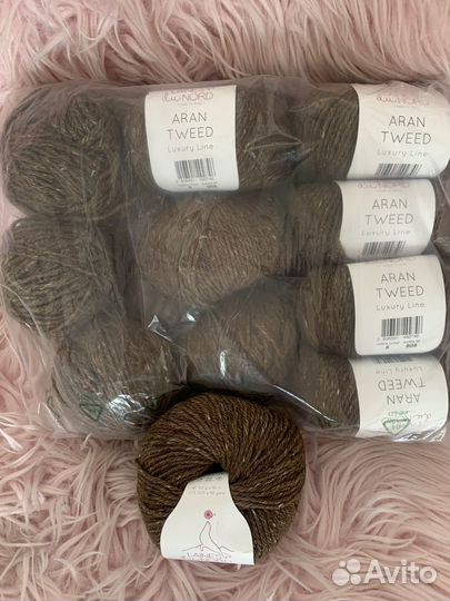 Пряжа laines du nord aran tweed