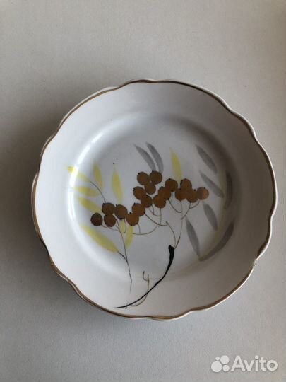 Редкая тарелка. Ручная роспись. Дулево. 66 г