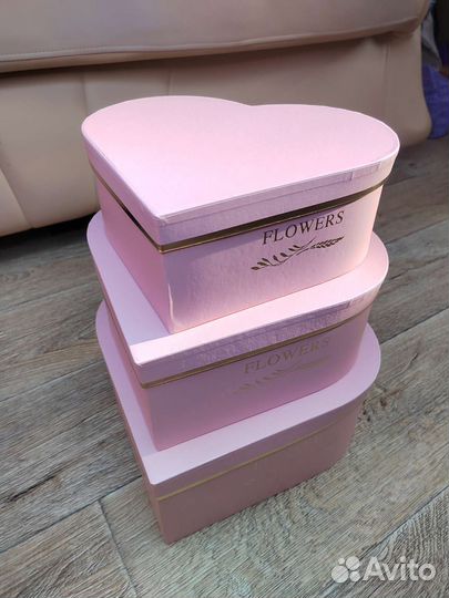Коробки сердце 3 в 1, пенабоксы