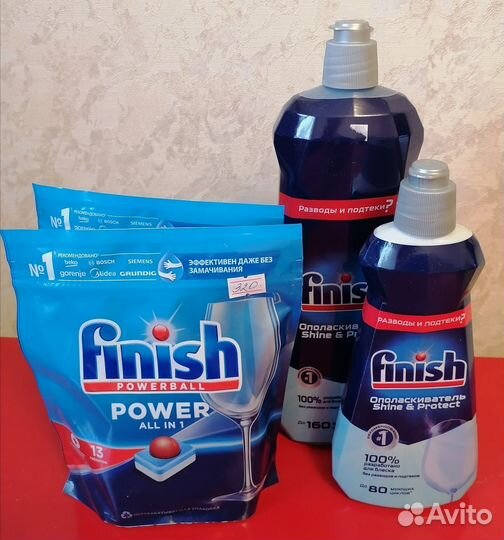 Ополаскиватель и таблетки для пмм Finish