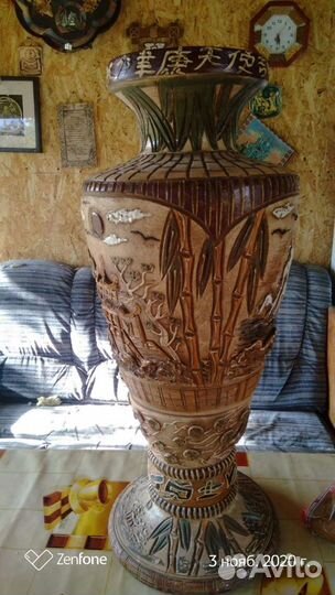 Напольная ваза ручной работы,керамическая