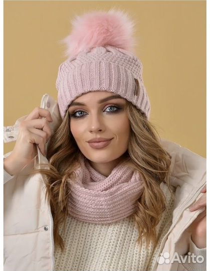 Шапка зимняя со снудом новая