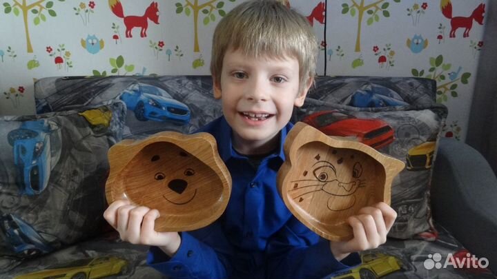 Детская терелочка из дуба 