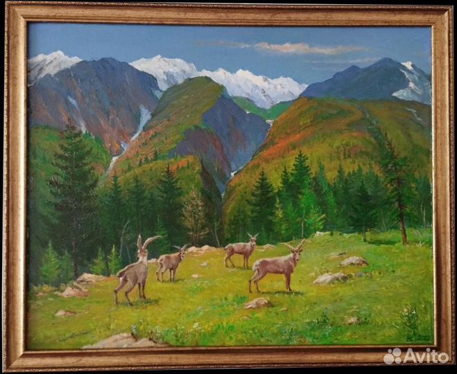 Картина маслом: В Альпах, Швейцария