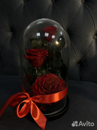 Роза в колбе большая