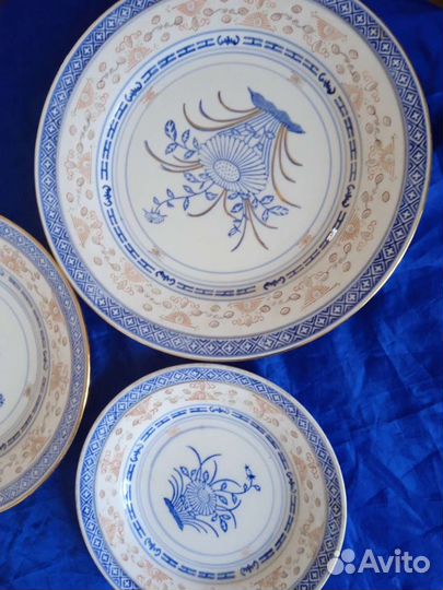 Рисовый фарфор, трио, цветок