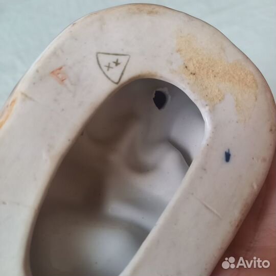 Статуэтка фарфор Старик и золотая рыбка Гжель СССР