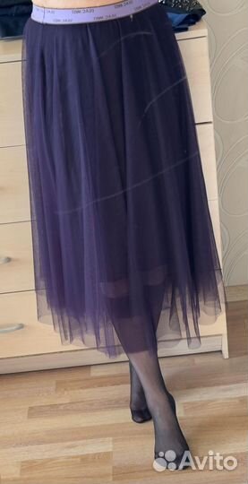 Юбка сетка длинная