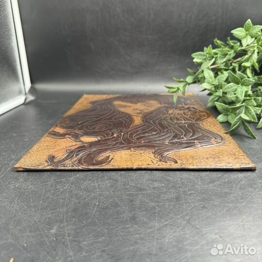 Панно Чеканка Картина Девушка Времён СССР