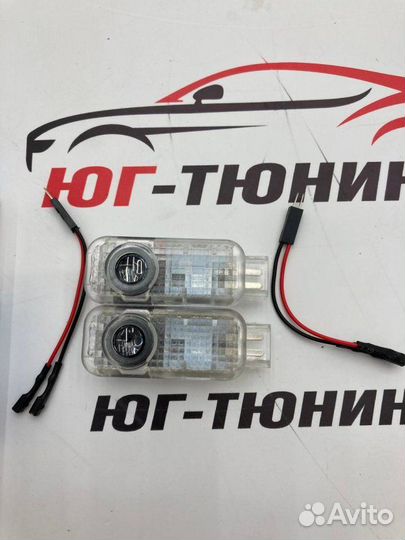 Проекция в двери Audi в штатное место