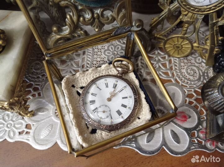 Старинные карманные часы. Серебро