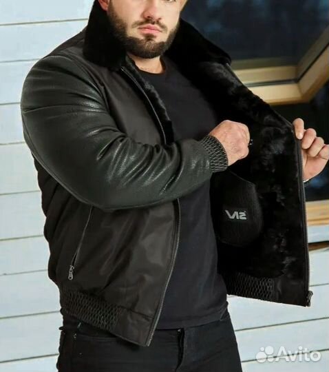 Мужская зимняя куртка овчина