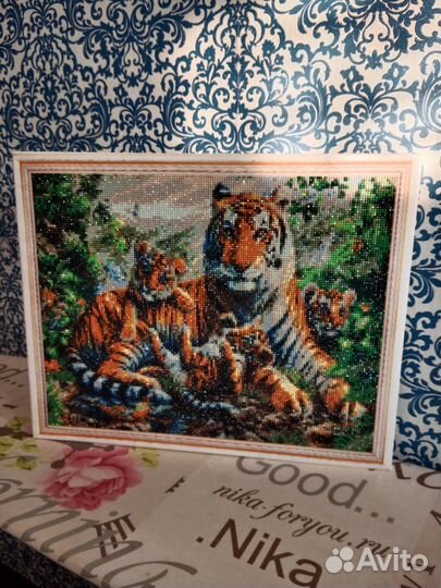 Алмазная мозаика готовая работа