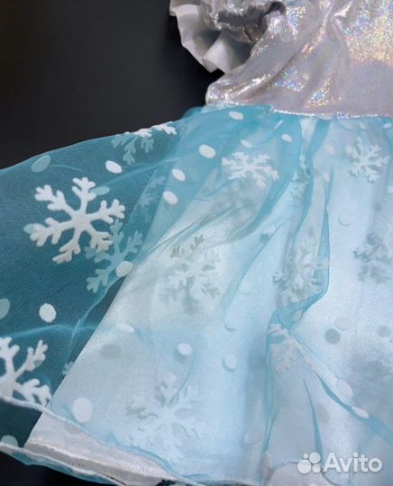 Новогоднее платье Снежинки для девочки