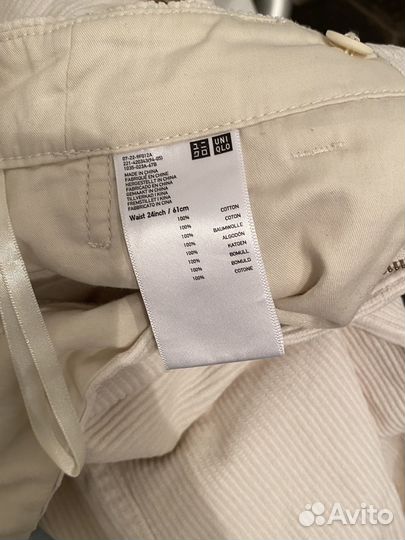 Брюки uniqlo вельветовые