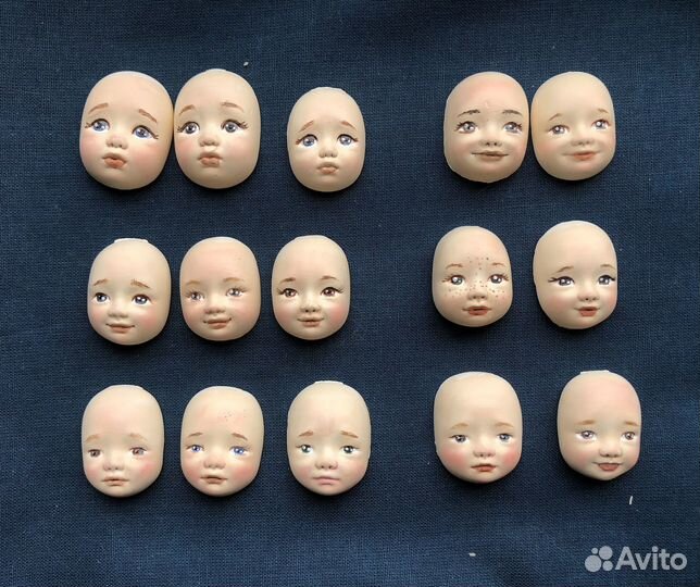 Личики для ватных игрушек