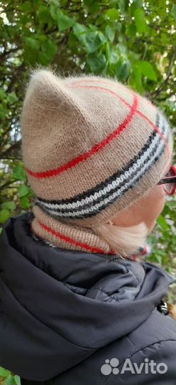 Комплект шапочка и снуд из пуха норки