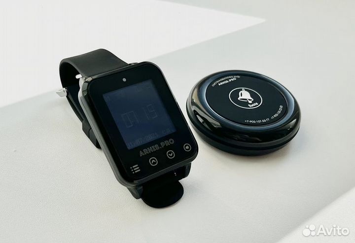 Кнопка вызова персонала/офцицианта Ультра и часы