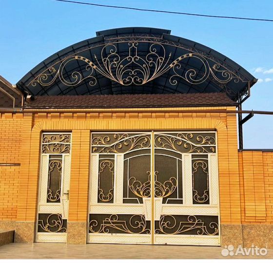 Навесы кованные из поликарбоната