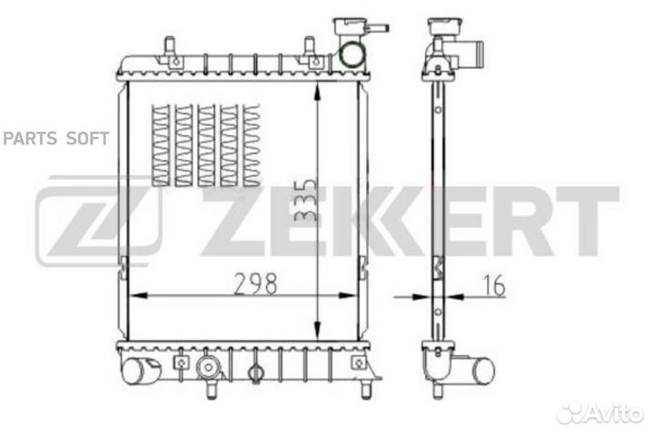 Радиатор охлаждения Хендай Акцент II 99